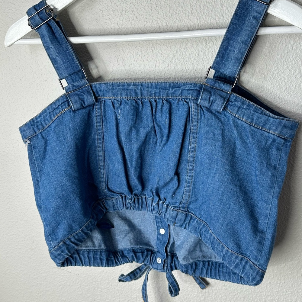 We The Free palm desert denim crop shirt XSmall - Picture 6 of 8